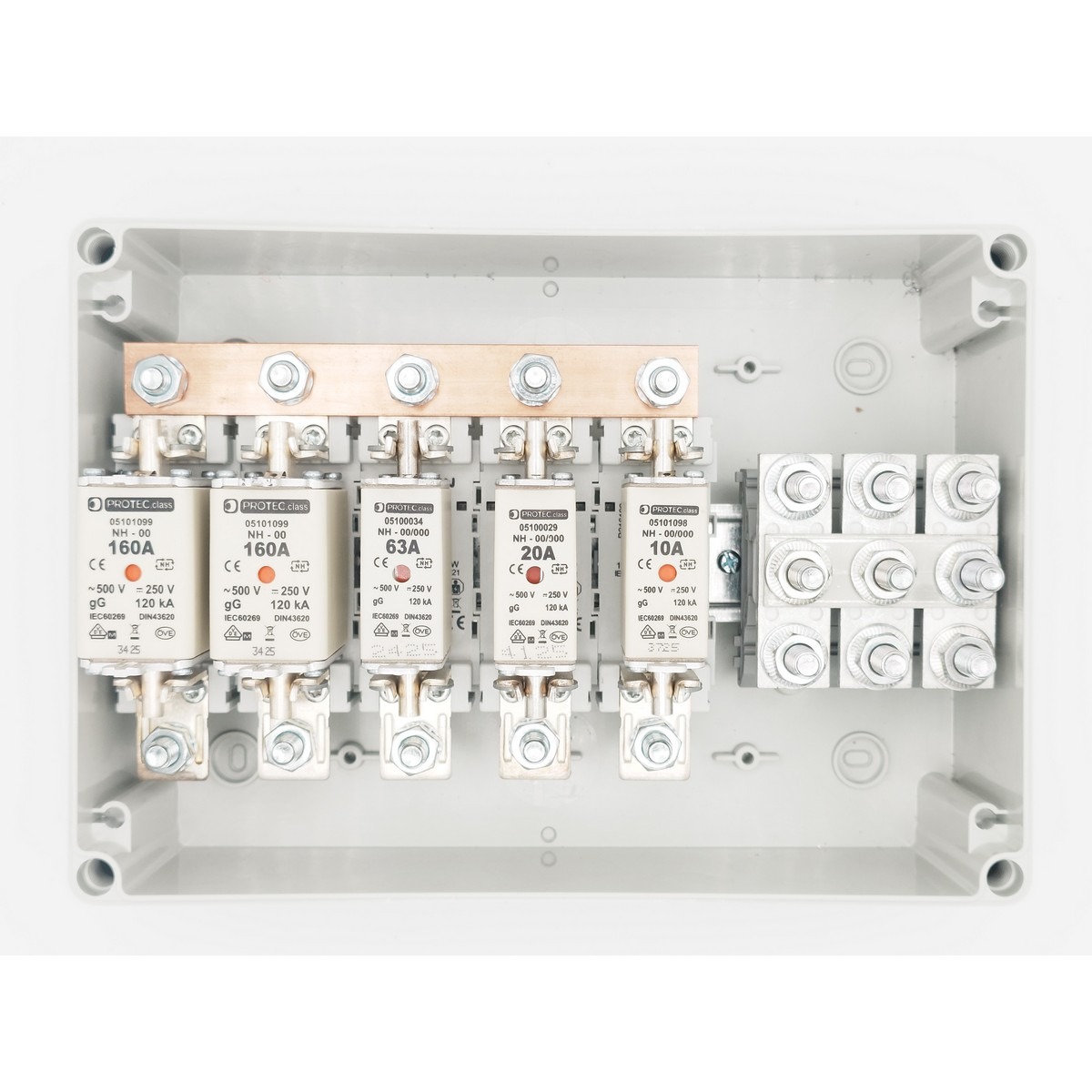 5er DC Sicherungsverteiler NH00 (bis 160A) – Bild 5